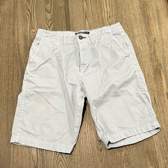 American Eagle Outfitters Other - American Eagle Outfitters Chino Shorts Mid Rise Flat Front Cotton Gray Size 34